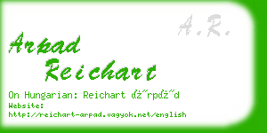 arpad reichart business card